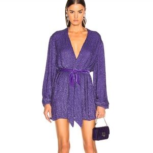 INTERMIX Gabrielle Metal purple dress